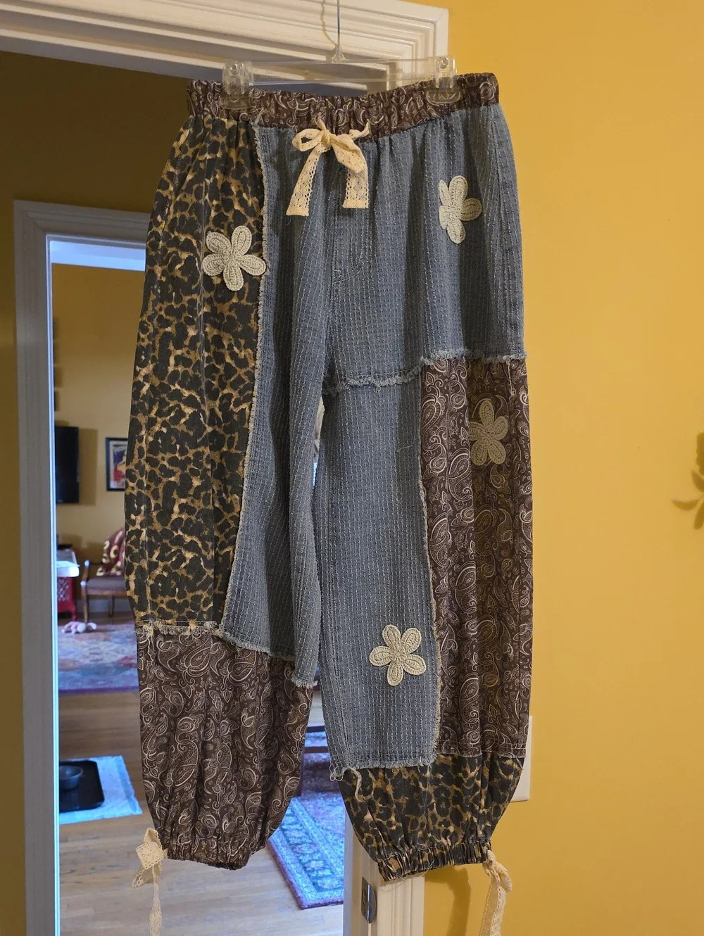 NWT POL Patchwork Pants/Joggers - Picture 1 of 4